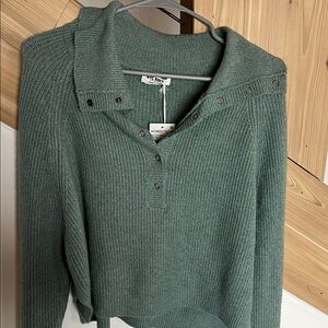 Nordstrom Teal Cowl Neck Sweater